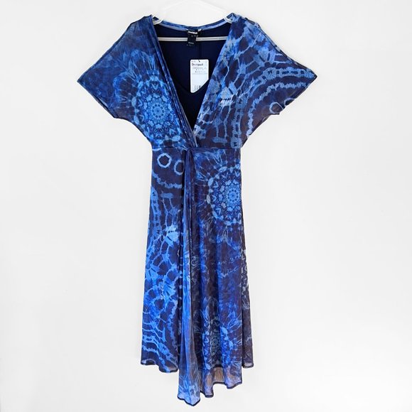 NEW Asymmetrical Boho Blue Desigual High Low Front, Size S - Picture 11 of 15